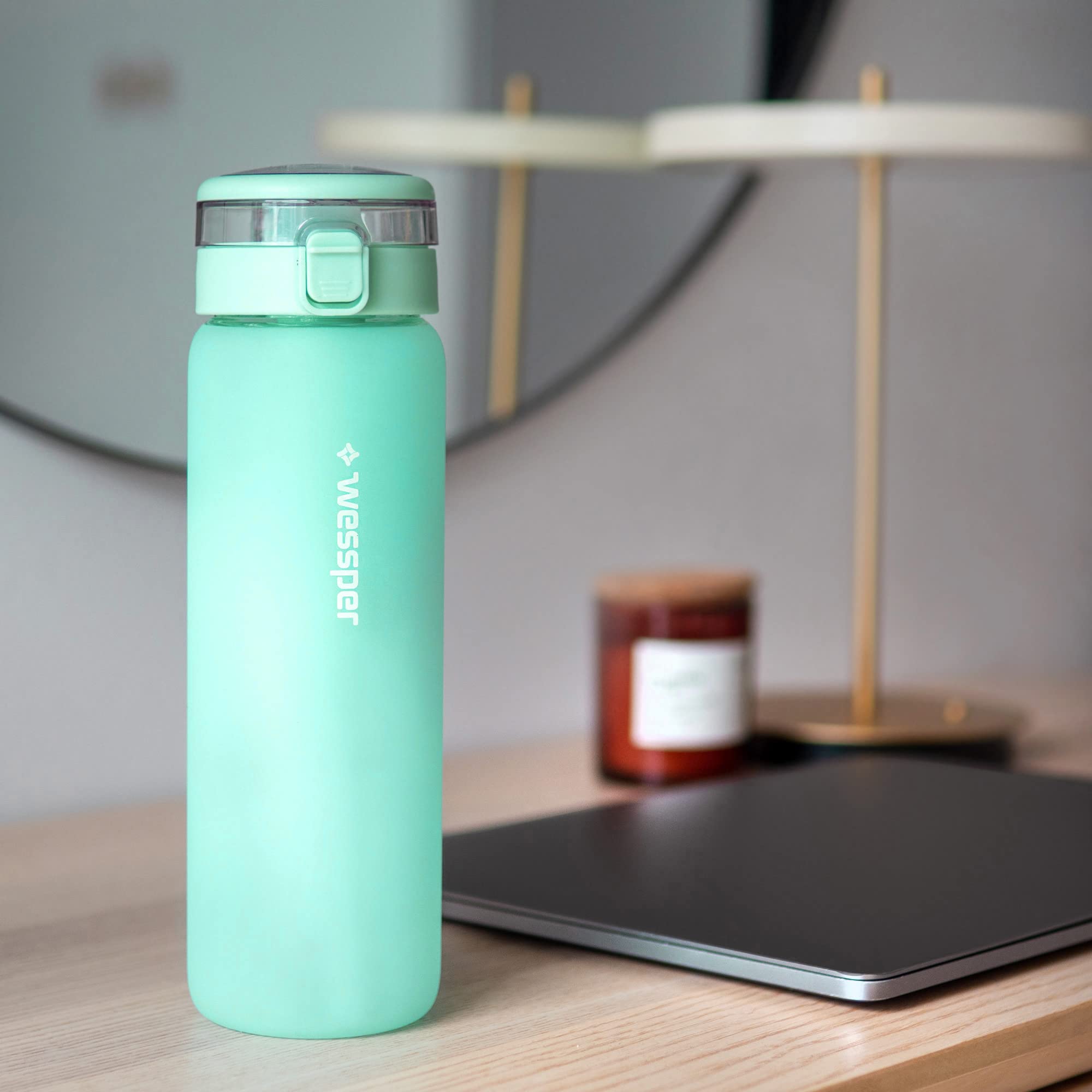 Gourde Filtrante En Verre Borosilicate 680 Ml - Avec Filtre à Charbon Actif - Sans BPA - Pour Eau Du Robinet Et Boissons - Paille Incluse