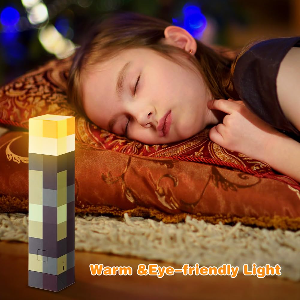 Ruioomeep Craft Torch, 28 cm Torch Shaped Wall Lamp, Rechargeable Night Light, Craft Wall Lighting Gift for Children Costume - Image 3