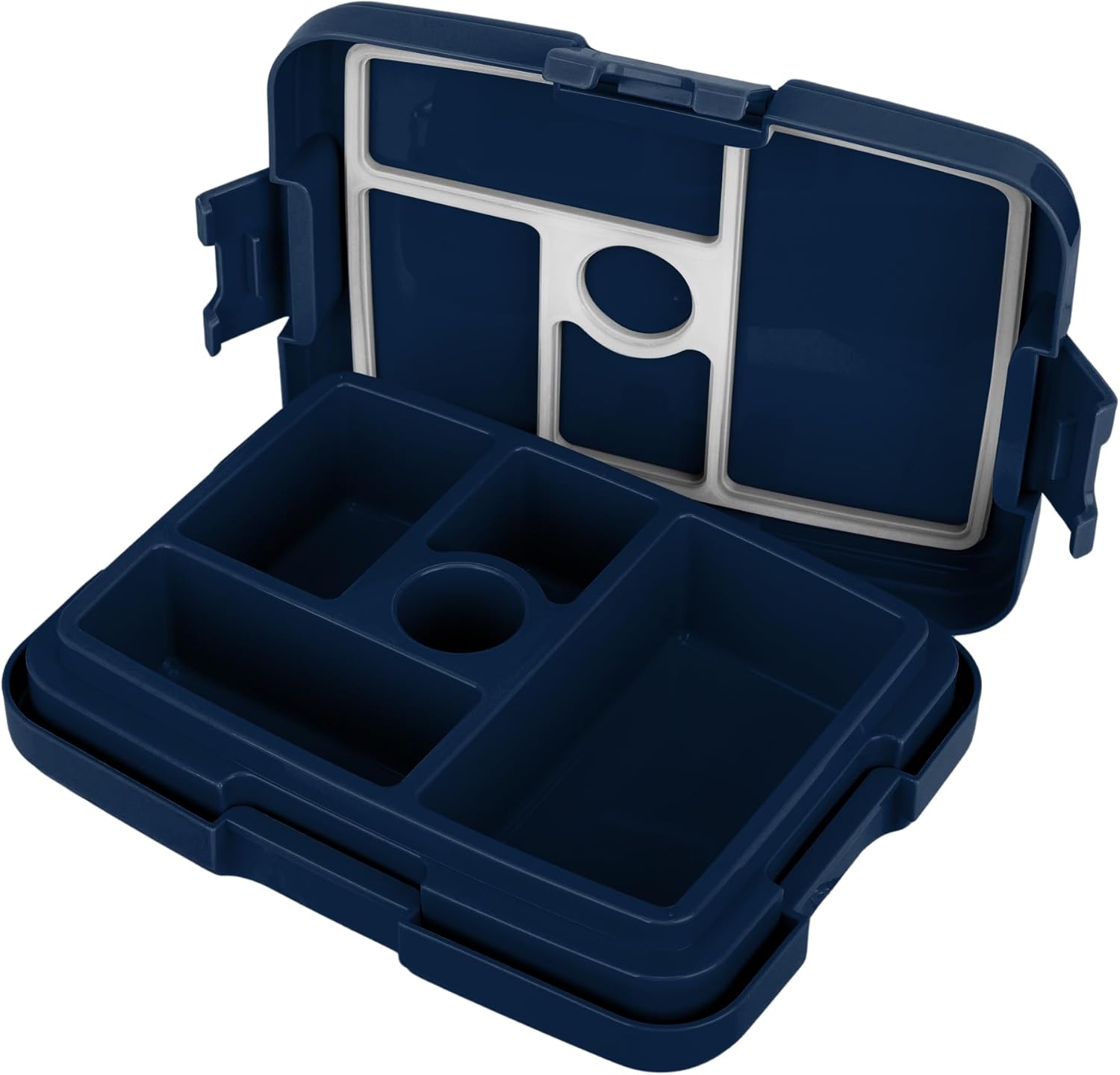 FOCO NFL Unisex-Adult Officially Licensed Team Color Stripe Primary Logo Football Leak Proof 5 Compartment Bento Lunch Box - Dallas Cowboys - Image 4