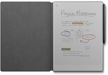 Remarkable Paper Pro The Ultimate Tablet with 11.8 Color Display, Adjustable Reading Light, and Unmatched Paper-Like Feel. with Black Marker Plus & Grey Polymer Weave Folio
