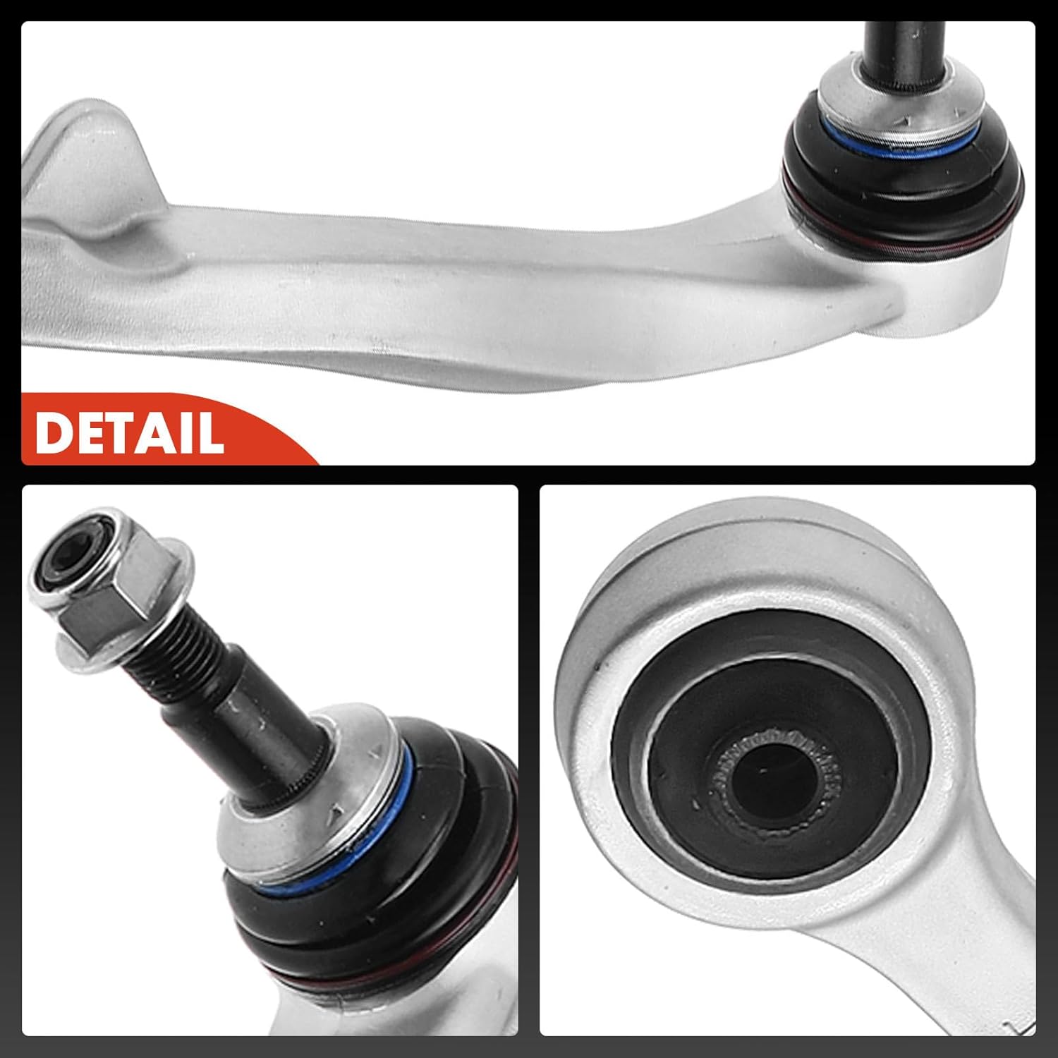 A-Premium 2 x Front Rearward Lower Control Arm, with Ball Joint & Bushing, Compatible with BMW 645Ci 04-05, 650i 08-10, 745i 745Li 02-05, 760i 04-06, 760Li 03-08, M6 06-10