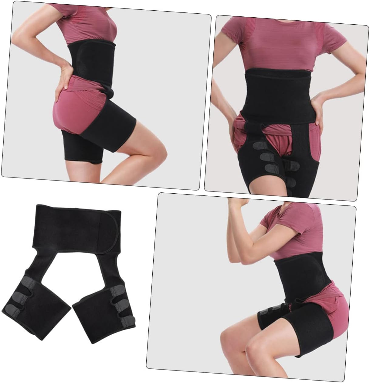 VANZACK Multipurpose Fitness Sweat Waist Trainer for Men Leg Gym Belly Ab Workout Thigh Strap Sports Waist Strap