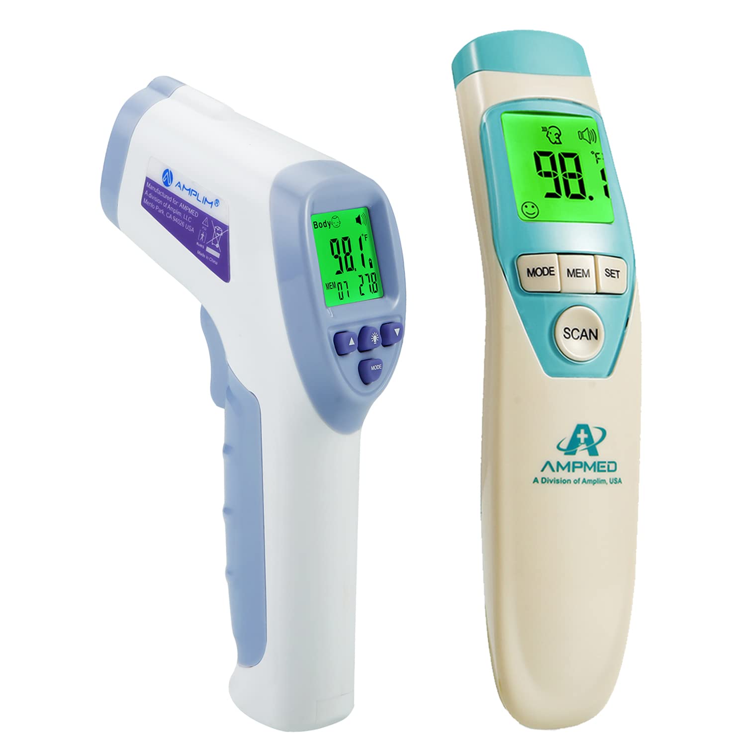 Amplim 2Pack Hospital & Medical Grade Non Contact Digital