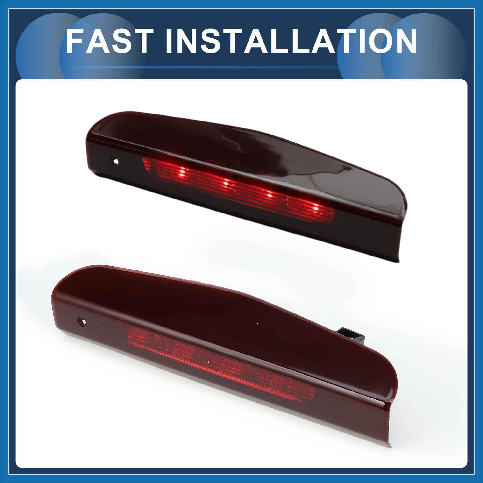 A ABSOPRO Terzo Stop a LED per Opel per Vauxhall Corsa D S07 2006-2014, Custodia Rossa in Plastica Impermeabile Lampada di Stop Montata in Alto 3a Luce Stop Centrale Posteriore Sostituzione