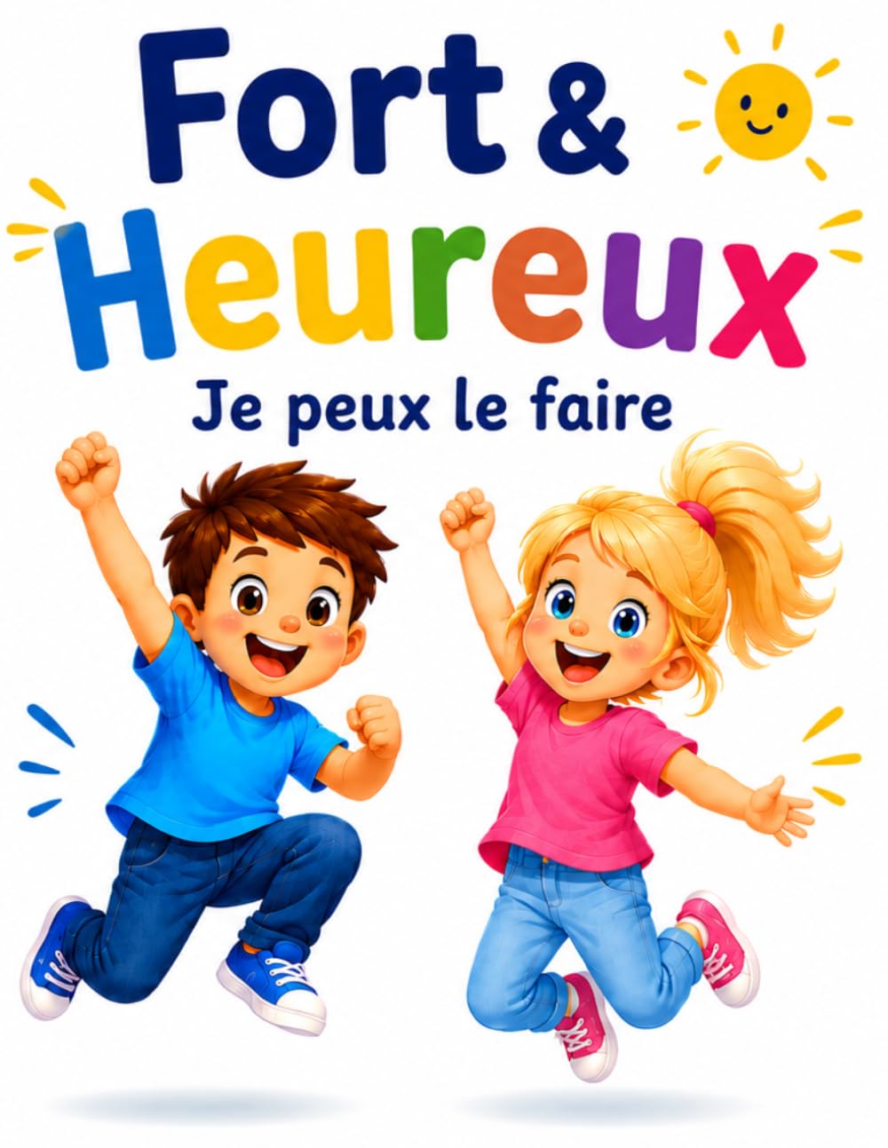 Je suis fort et heureux : Livre de coloriage positif pour enfants de 3 à 5 ans – Confiance, courage et bonheur: Des affirmations simples pour développer la confiance, la créativité et la joie