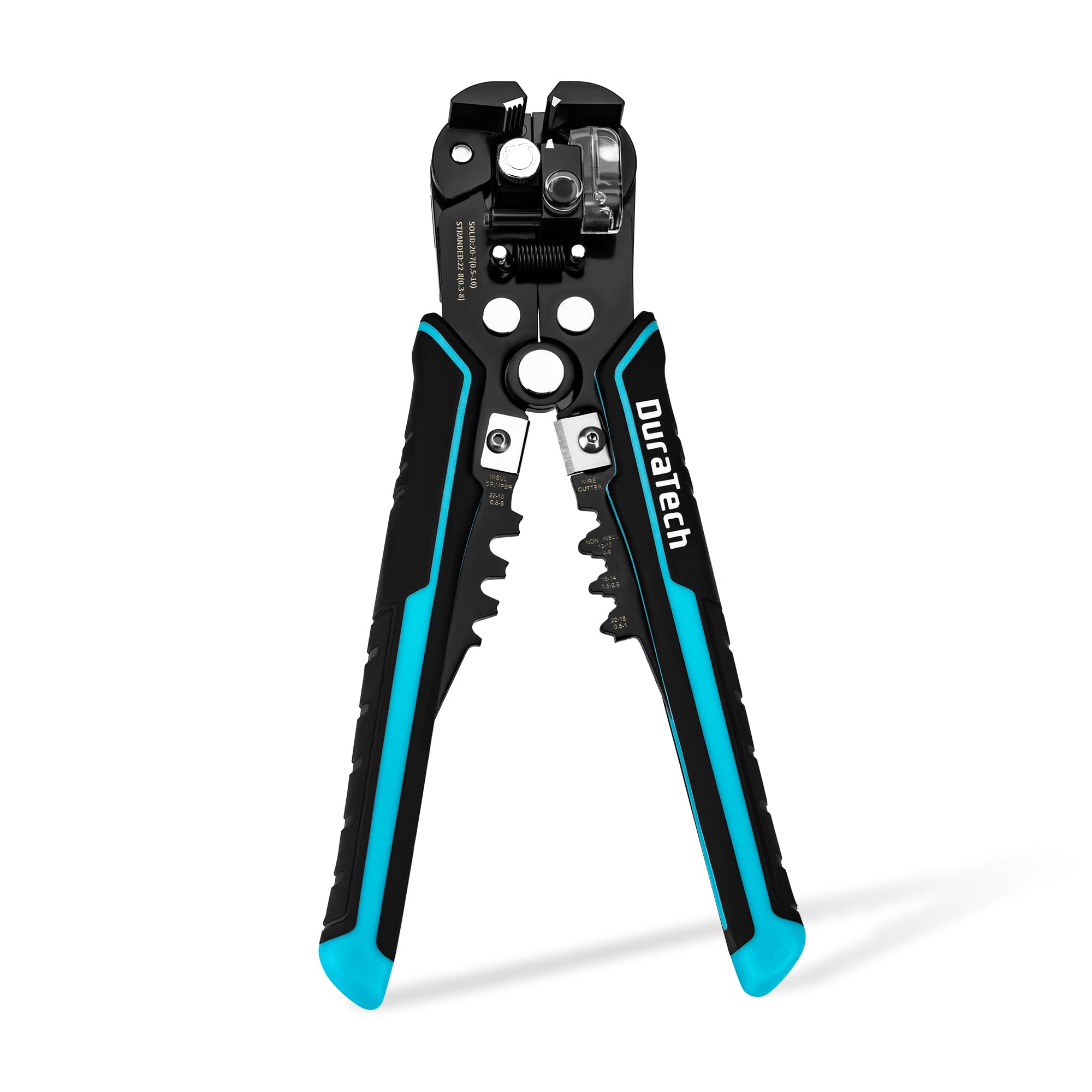 Duratech Blue Self-Adjusting Wire Stripper, 3-In-1 Automatic Wire Stripping, Cutting & Crimping Tool, For 0.5–10 Mm² Solid Wire And 0.3–8 Mm² Stranded Wire, For Electrical Work