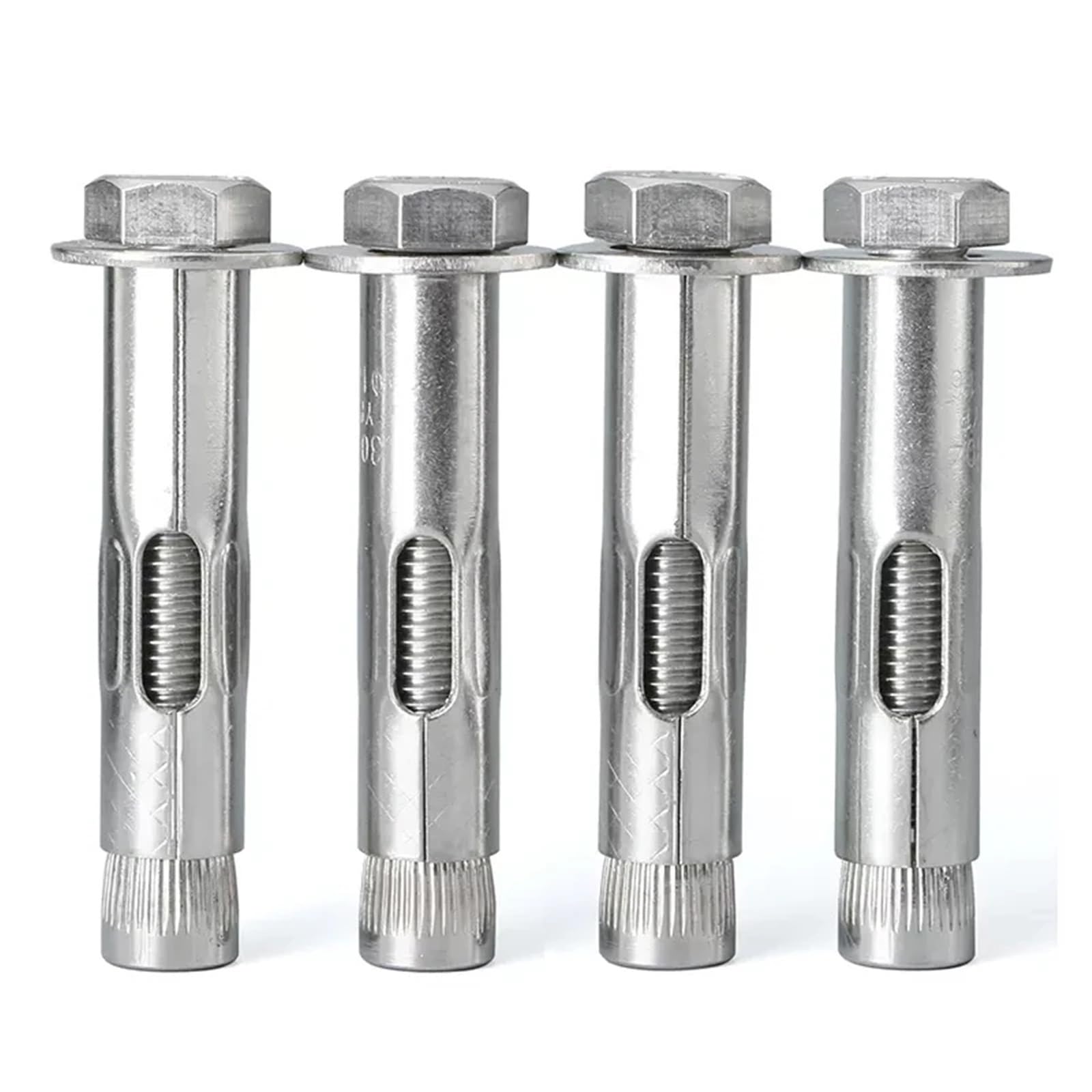 Tacos de expansión Tornillos de expansión hexagonales externos acero inoxidable 304, M6, M8, M10 y M12, con anclaje hormigón pernos tensión integrados, 1-3 unidades(M12x150-1pcs)