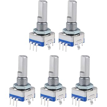 sourcing map 360 Degree Rotary Encoders Code Switch Digital EC11 7 Pins