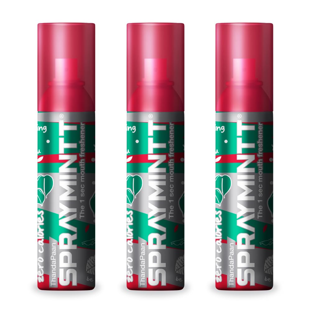 Spraymintt Mouth Freshener | 175+ sprays of instant long lasting with Zero Calories Freshness | Thandapaan flavour | 15g - pack of 3 (B0CTMST7HC) Amazon Price History, Amazon Price Tracker