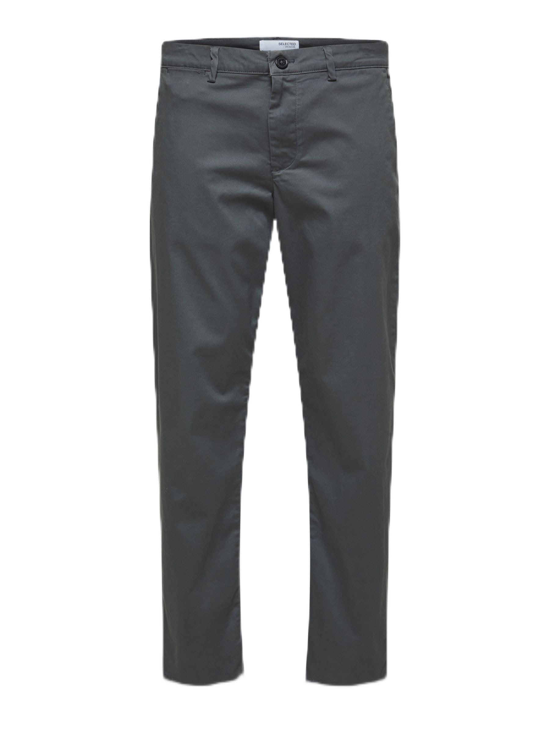 SELETED HOMME Men's SLHSTRAIGHT-New Miles 196 Flex Pants W N Chino, Dark Shadow, 34/34, Dark Shadow, 34 W/34 L