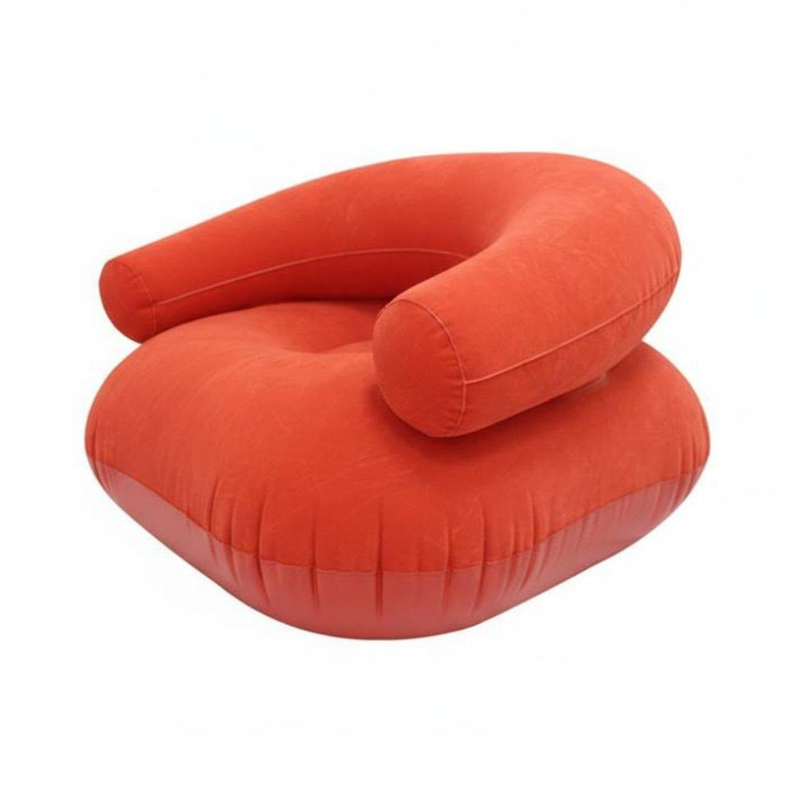 Urijx™ Flocked Inflatable Sofa Abs Flocked Inflatable Sofa Compact Storage Air Couch for Campers, Outdoor, Camping, Living Room Red Color Box Home & Garden-image-37