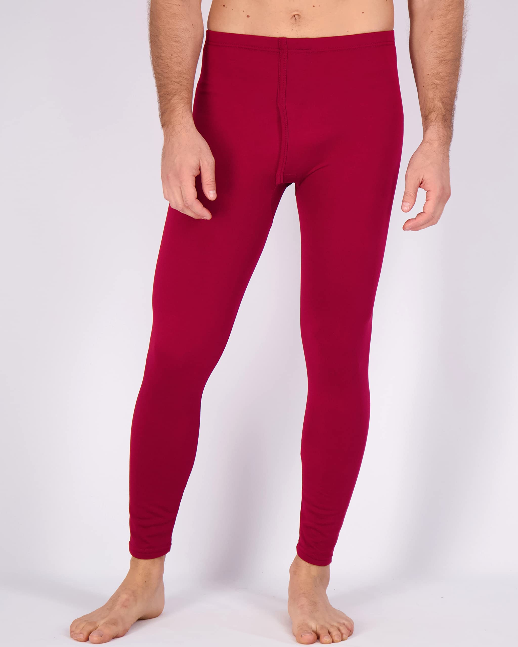 3 Pack:Mens Thermal Underwear Base Layer Fleece Lined Fly Long Johns Bottom Pants Warm Long Johns Compression Underpants Cold Tights Leg Warm termicos Hombre Leggings Training Tights Snow- Set 4, M