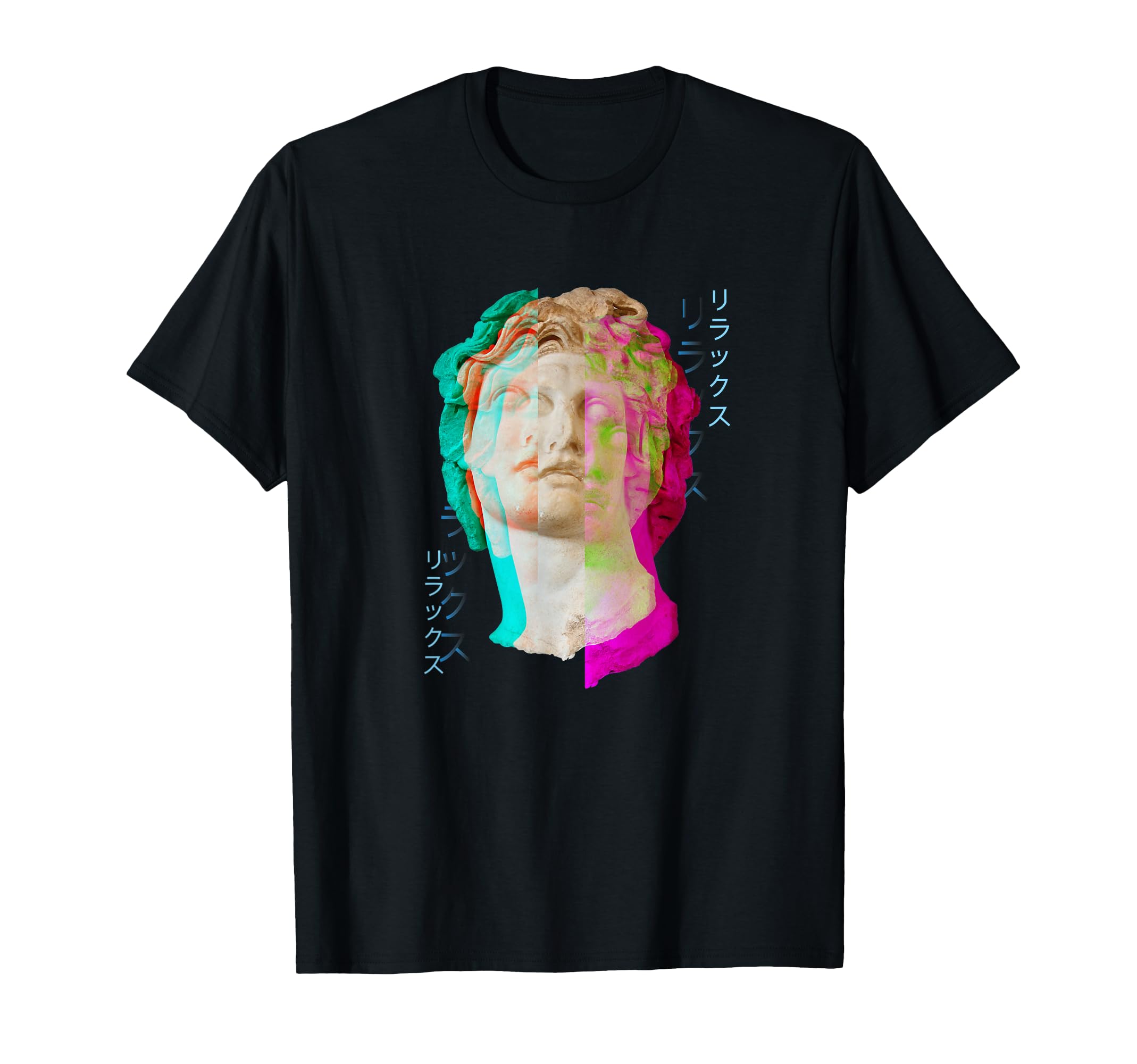Glitch Greek Statue retrowave synthwave Vaporwave Aesthetic T-Shirt