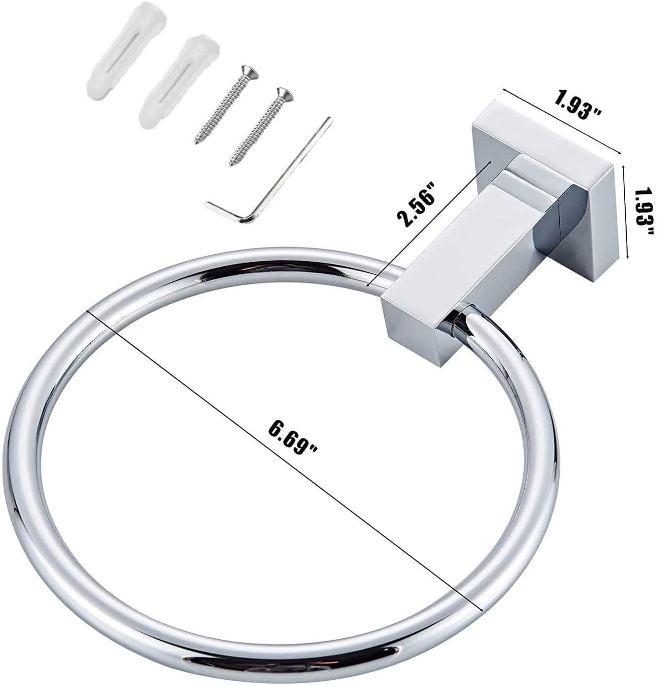 YUET Toallero de Anilla, Porta Toallas Redondo, Acero Inoxidable Percha De Baño, Anillo De Toalla para Baño, Cocina, Montaje en Pared (Plata)