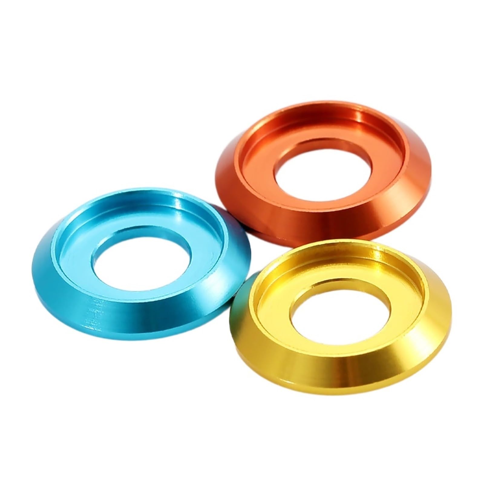 M2 M2.5 M3 M4 M5 M6 M8 Guarnizione Rondella Svasata Anodizzata Colorata In Lega Di Alluminio 10 Pezzi(Deep Blue,10PCS_M2