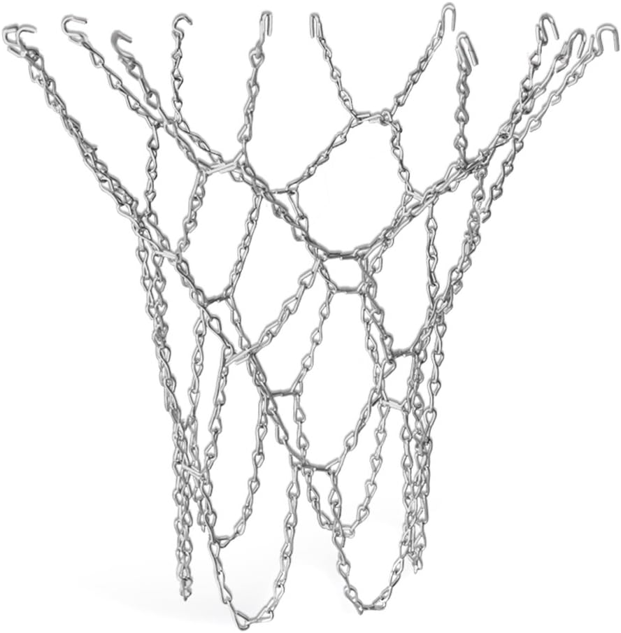 Heavy Duty Basketball Chain Net with S Hooks — Hoop Net Replacement — Premium Quality and Durable