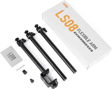 VIJIM LS08 Table Tripod with Clamps and Sleeves (three-piece) Black