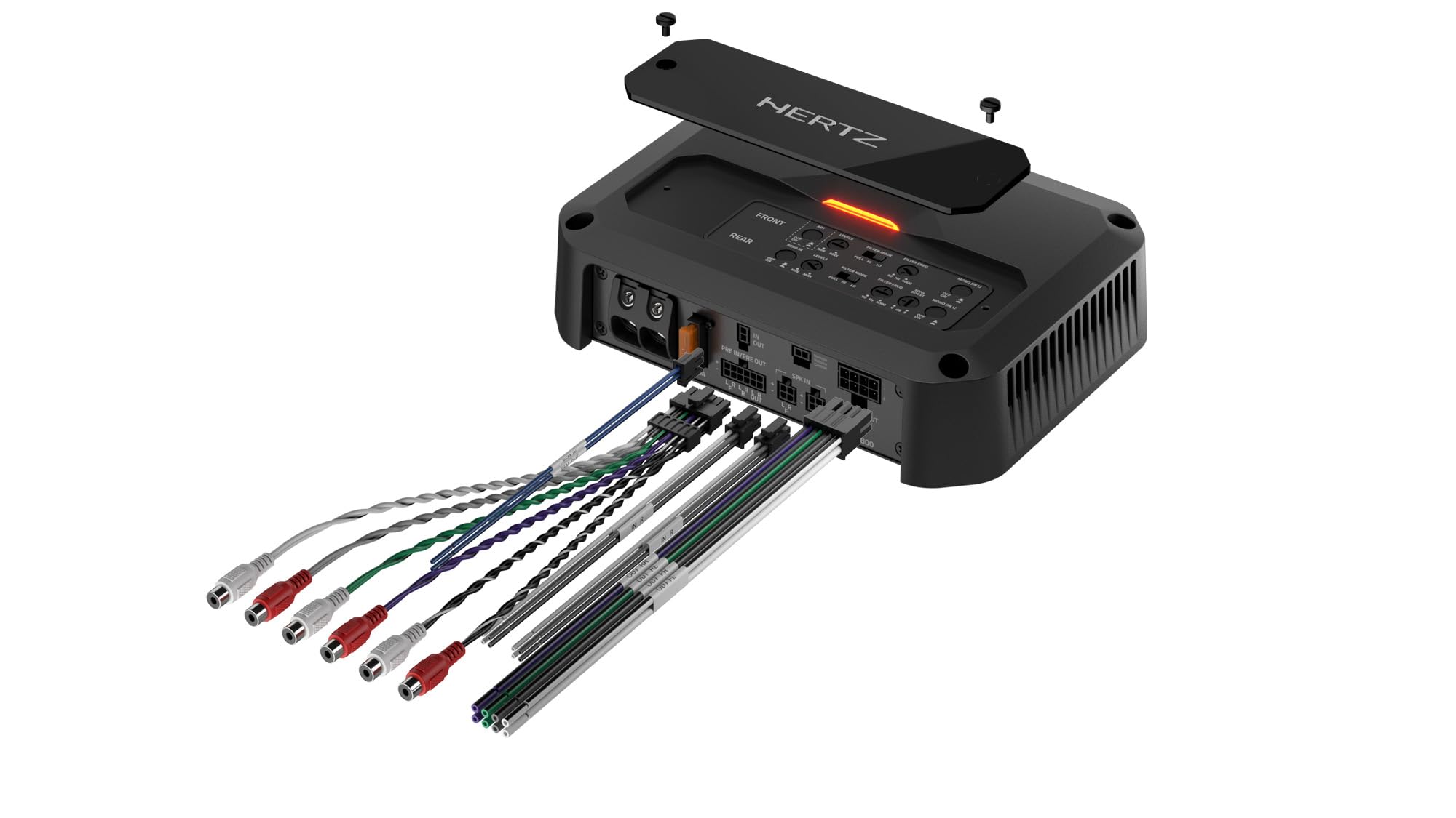 Hertz CP 4.800 Amplificador De 4 Canales Clase D Hi-Res Audio, 760 W RMS, Carcasa De Aluminio Fundido, Respuesta en Frecuencia 10 Hz - 41 kHz, Modelo CP-4.800