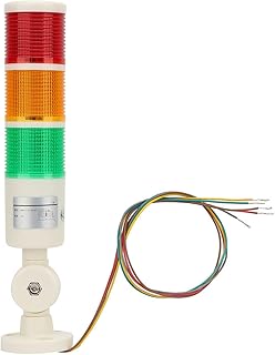 Red, Orange, Green CNC Machine Warning LED Indicator Alarm Light with Buzzer Sound 24VDC for Machine Tools, Mechanical Equipment, Suitable for BEM, X, 50, 3U, D Model