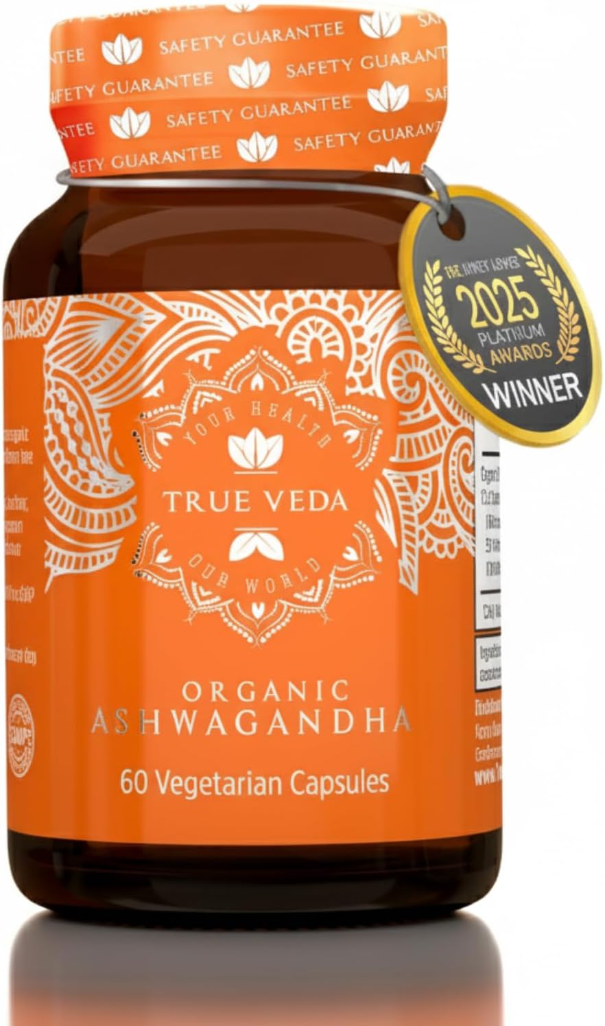 True Veda USDA Organic KSM-66 Ashwagandha Supplements | Organic Ashwagandha for Women & Men | High Strength KSM 66 Capsules | Premium Aswagandha | Ashwaganda Root Extract | 60 Capsules