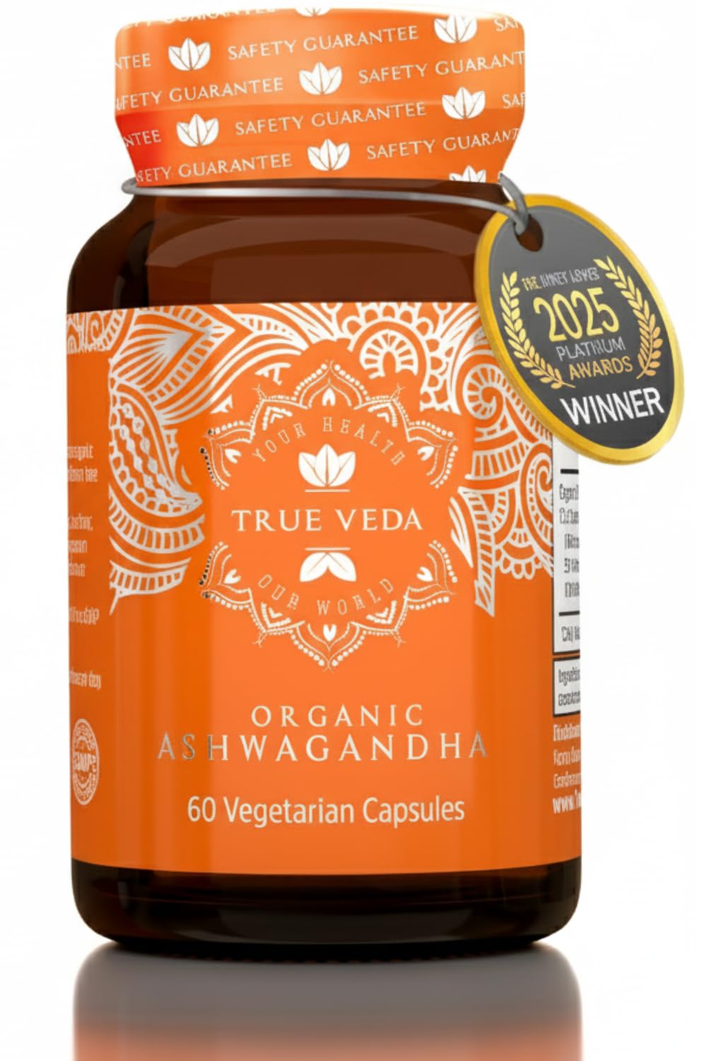 True Veda USDA Organic KSM-66 Ashwagandha Supplements | Organic Ashwagandha for Women & Men | High Strength KSM 66 Capsules | Premium Aswagandha | Ashwaganda Root Extract | 60 Capsules