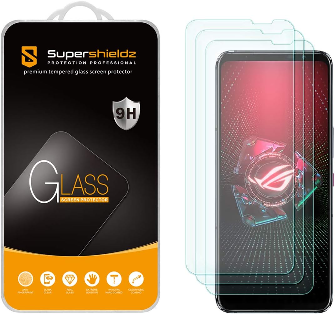 (3 Pack) Designed for Asus Rog Phone 6/6 Pro / 5 / 5s / 5 Pro / 5s Pro / 5 Ultimate Tempered GlassmScreen Protector, Anti Scratch, Bubble Free