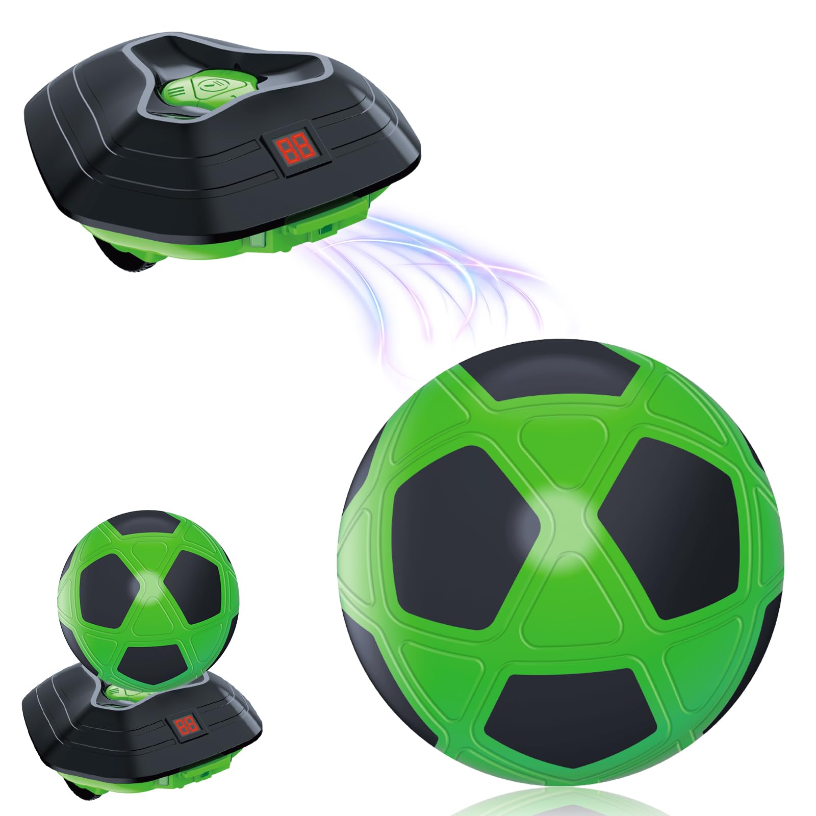 Shayson Soccer Robot Indoor Football Trainer, Kids Soccer Toys, Football Gifts for Boys & Girls, Football Game Toy for Boy Girl Age 5 6 7 8 9+, One Size (green)