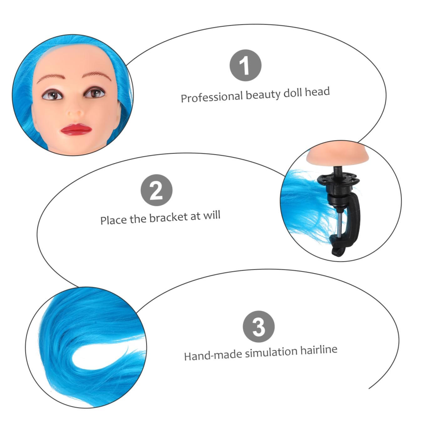 Testa Di Manichino Per Parrucchieri Testa Da Allenamento Per Donne Per Acconciature Per Tagliare Arricciare Intrecciare e Acconciare i Capelli