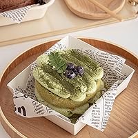 Vista 2 de 100 hojas de papel encerado para alimentos, forros de cestas, hojas de papel de picnic para alimentos, hojas de papel de picnic a prueba de grasa