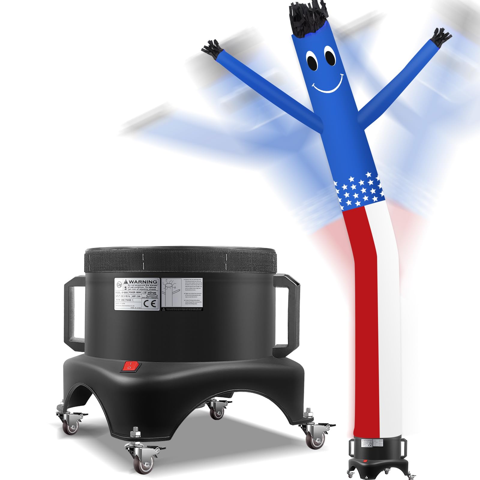 12FT Inflatable Dancing Man with 3/4HP Blower, Highly Durable and Tear Resistant Polyester Polyamide Nylon Inflatable Man Dancing, Waving Inflatable Tube Guy