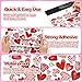 JarThenaAMCS 100Pcs Valentine's Day Poly Mailers 10 x 13 Inch Watercolor Red Love Heart Envelope Mailers Self-Sealing Plastic Packaging Mailing Bags For Small Business Clothing