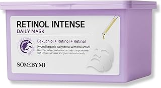 Retinol Intense Daily Mask - 30 Sheets, 11.8Oz - Daily Mild Retinol Vegan Face Mask Sheet for Moisturizing and Glass Skin - Improvement of Skin Texture and Elasticity - Korean Skin Care