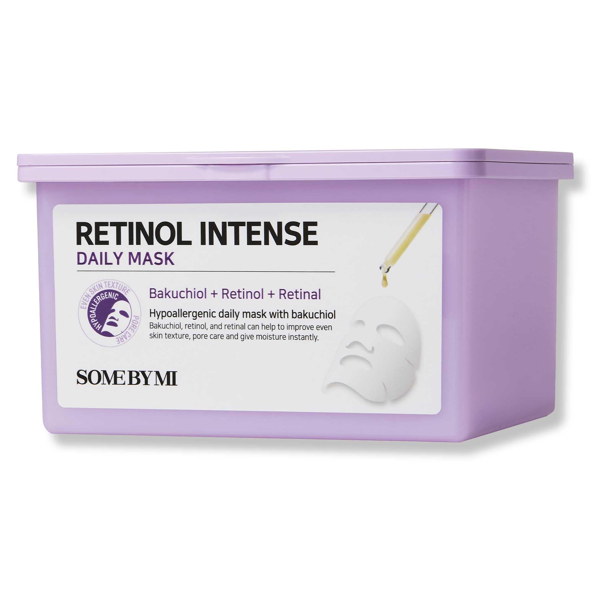 SOME BY MI Retinol Intense Daily Mask – 30 Sheets 335g – Bio Collagen Korean Retinol Sheet Face Mask – Hydrating Overnight – Vegan – Glass Skin – Korean Skincare.