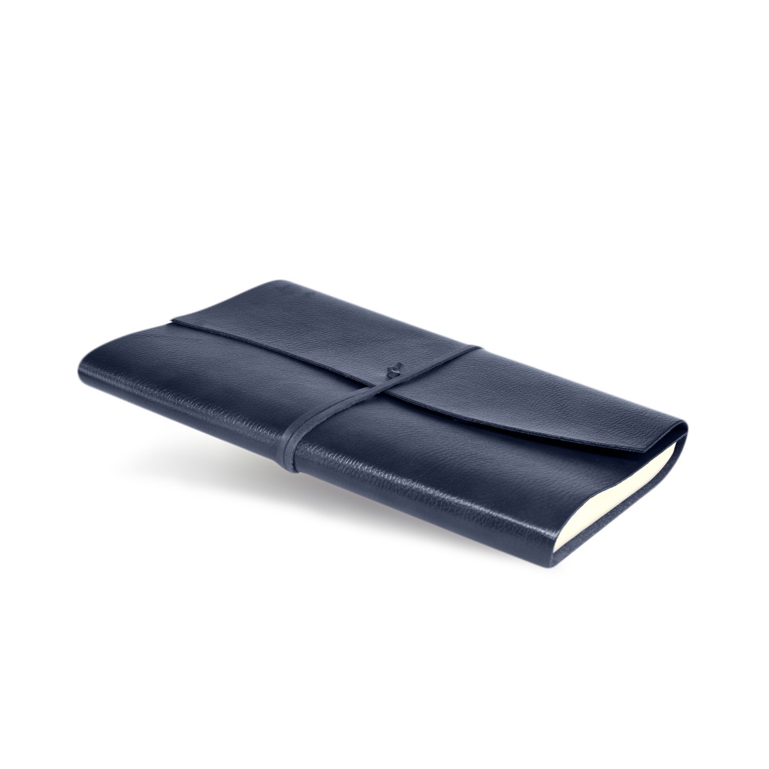 Belcraft Tivoli A4 Journal Intime/Carnet de Notes en cuir recyclé de fabrication artisanale Italienne, Cadeau Spécial, Journal de Voyage, Notebook A4 (21x30 cm) Bleu