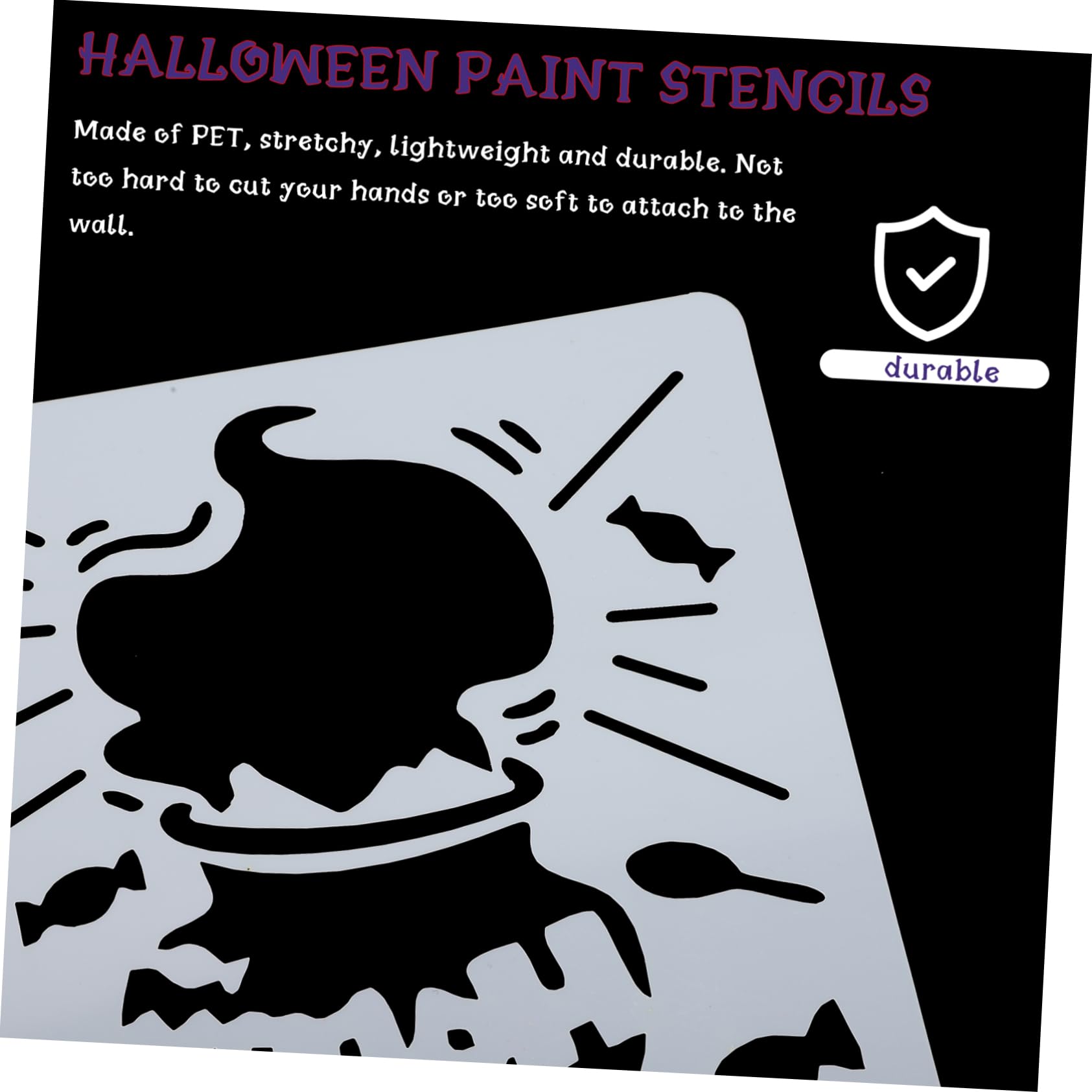 Operitacx 96piezas Plantillas De Halloween Reutilizables Para De Stencils De Dibujo Para Manualidades y Decoraciones Fáciles