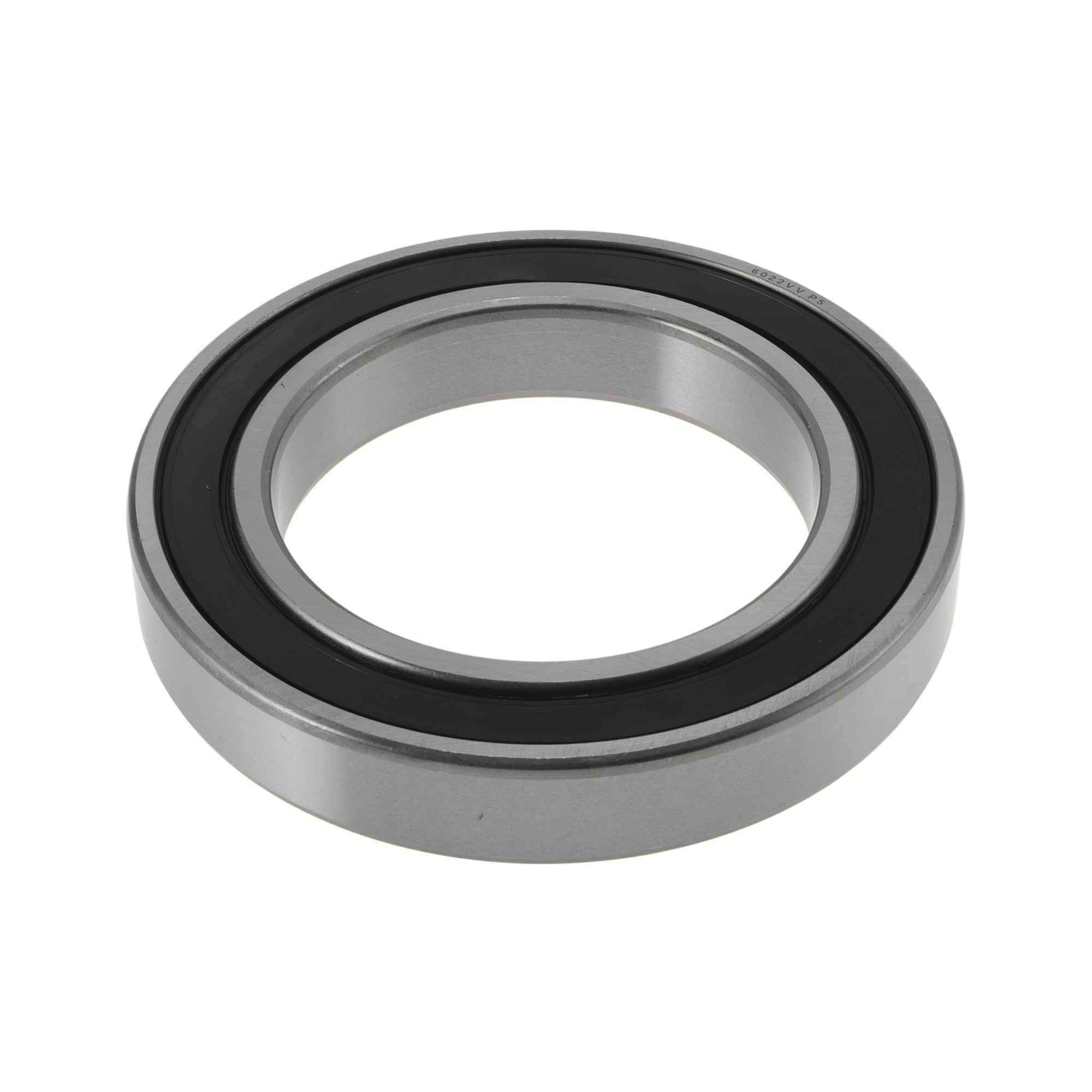 A ABSOPRO Cuscinetti a sfera a gola profonda 6022VV 110x170x28mm / 4.33"x6.69"x1.1" P5 Doppia guarnizione in gomma Cuscinetti lubrificati 1 pezzo Ruota universale per auto Argento Nero