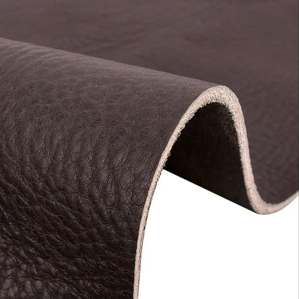 Lederstoffmaterial, Lederstoff, echtes Leder, Kuhfelle, Fellstücke, Lederhandwerk mit natürlichen Texturen, 3,0 mm(30X120cm)