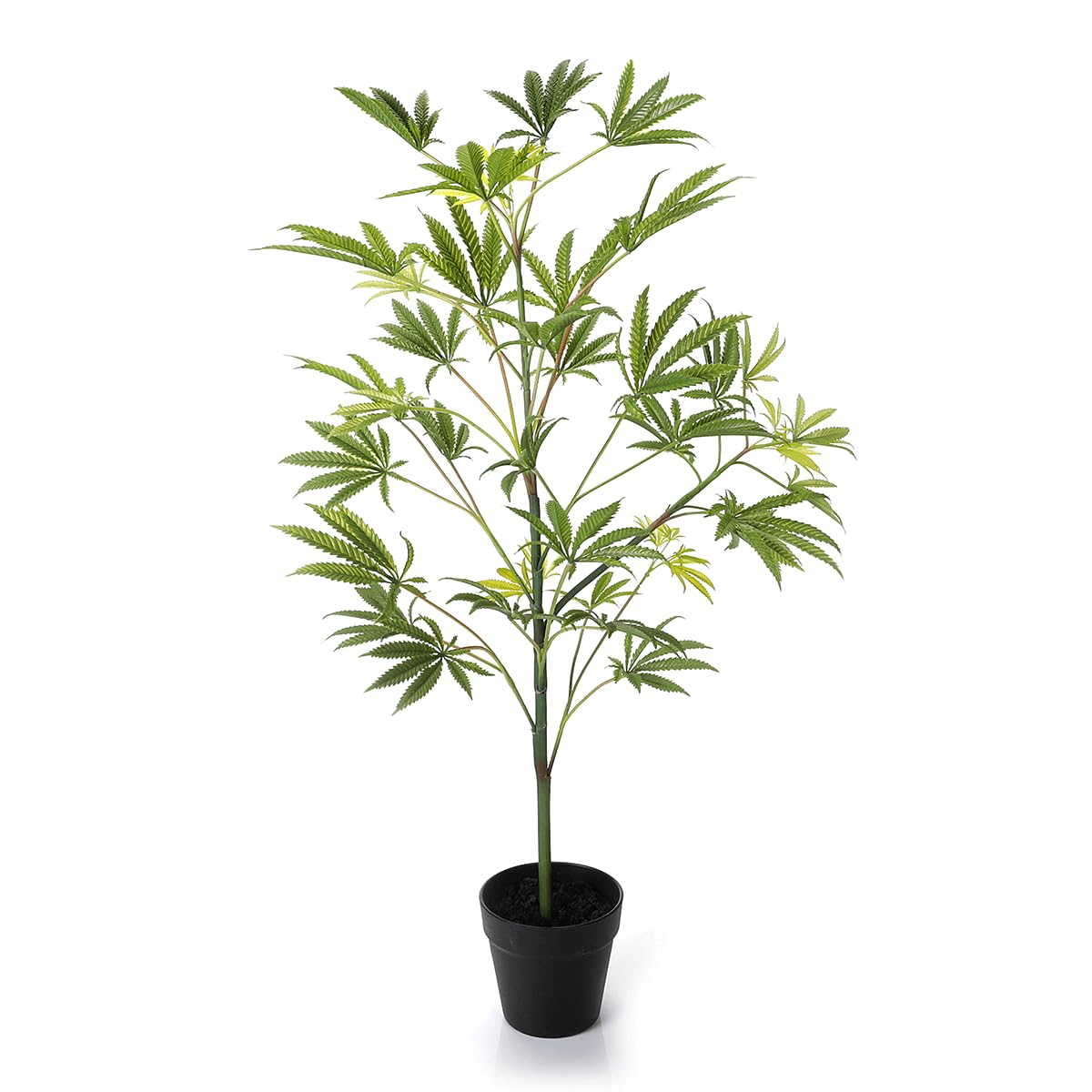 Deco Woerner Artificial Hemp Plant 90 cm Decorative Tree Artificial Plant  Indoor Plant Cannabis Plant : Amazon.de: Home & Kitchen