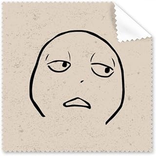 Indifferent Squint Black Happy Pattern Cleaning Cloth Phone Screen Glasses Cleaner 5pcs