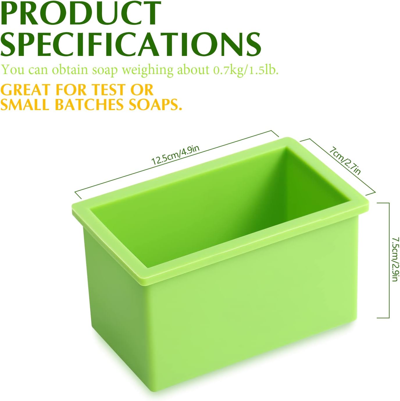 Silicone Soap Molds Rectangle Handmade Small Loaf Bar DIY Swirl Making Mould : Arts, Crafts & Sewing