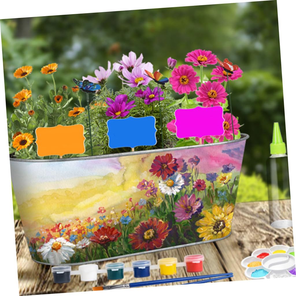 jojofuny Maceta de Hierro para Plantar Hierbas Aromáticas para Niños Kit de Jardinería para Explorar Creatividad y Disfrutar en Compañía DIY