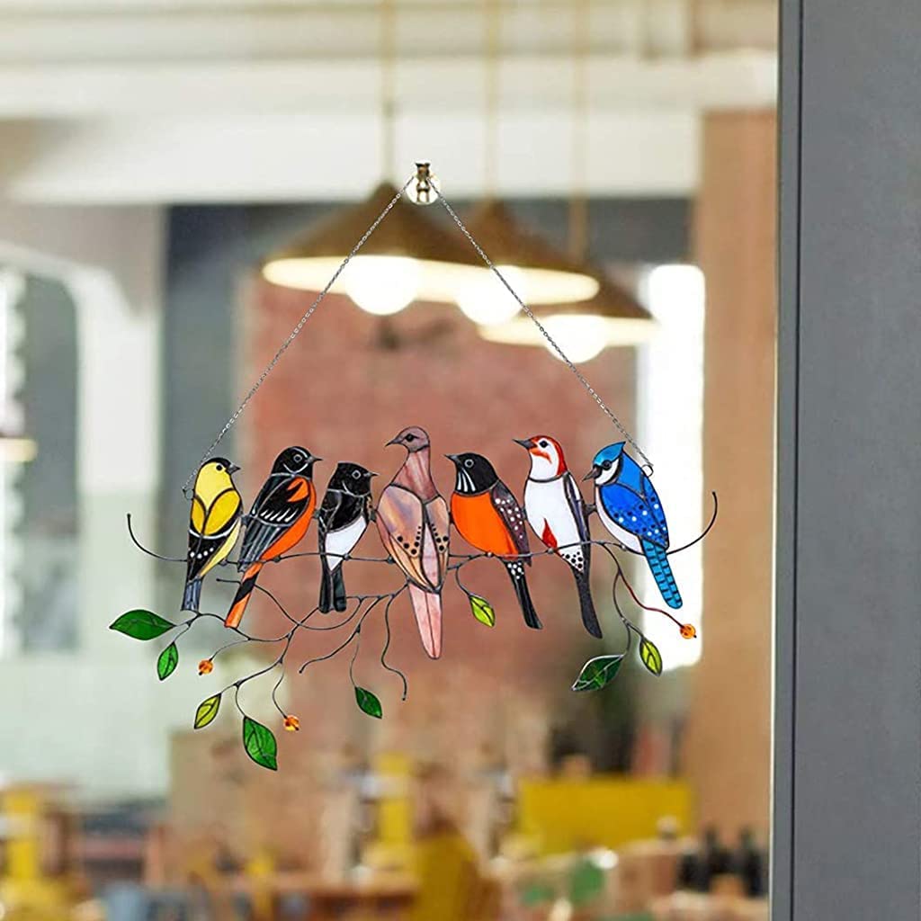 ステンドグラスパネル住宅用　小鳥の楽園(1482) ステンドグラスパネル住宅用 小鳥の楽園(1482) その他