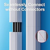 Vista 5 de Yecaye TV Cord Hider, 42in Cord Cover, Large Cable Hider, Wire Covers for 4 Cords, Cable Raceway Wire Hider, Wire Hiders for TV on Wall, Cable Cover