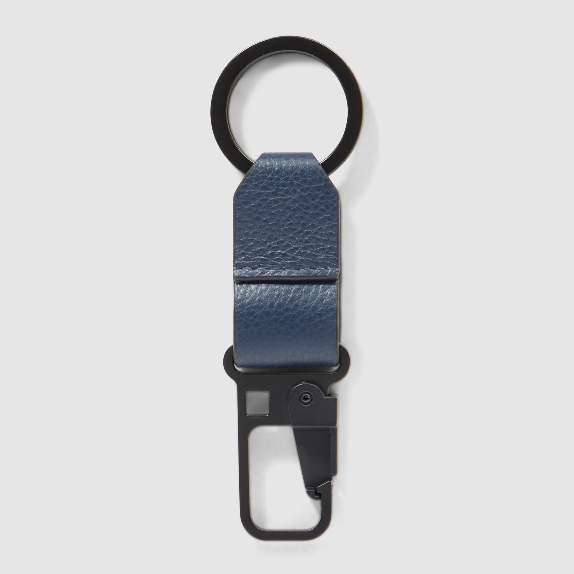 PIQUADRO – Portachiavi con Moschettone – Pelle – Uomo