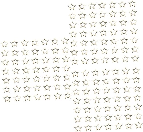 EXCEART 300 Pcs Wooden Five-Pointed Star Mini Wood Stars Crafts Christmas Wooden Embellishments Wood Star Setting Base Wooden Star Cutouts