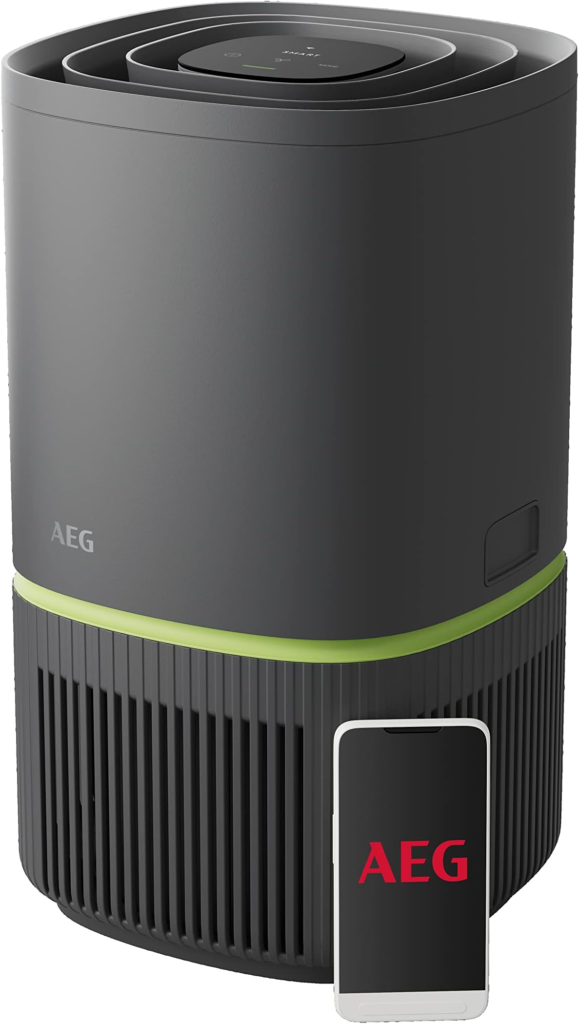 – AEG Pure 5000 Compact Air Purifier for Home APO50371DG, Connected 4-stage HEPA Air Filter Cleaner Removing up to 99.5 Percent Airborne Bacteria Dust Pet Dander Allergies Pollen Silent for better sleep