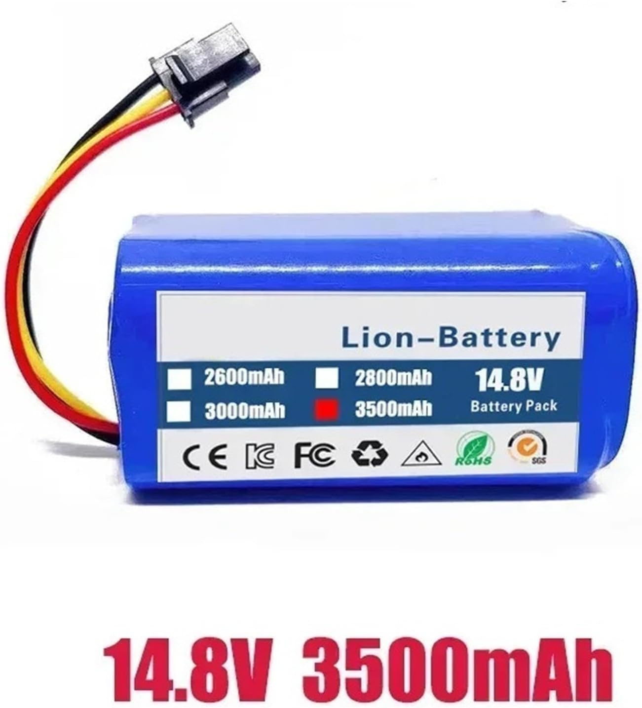 2600-4800mAh 14.4v Battery,Compatible for 360 S5 S7 S7Pro T90 X9 Robotic Vacuum Cleaner Replacement Batteries Part(3500mAh)