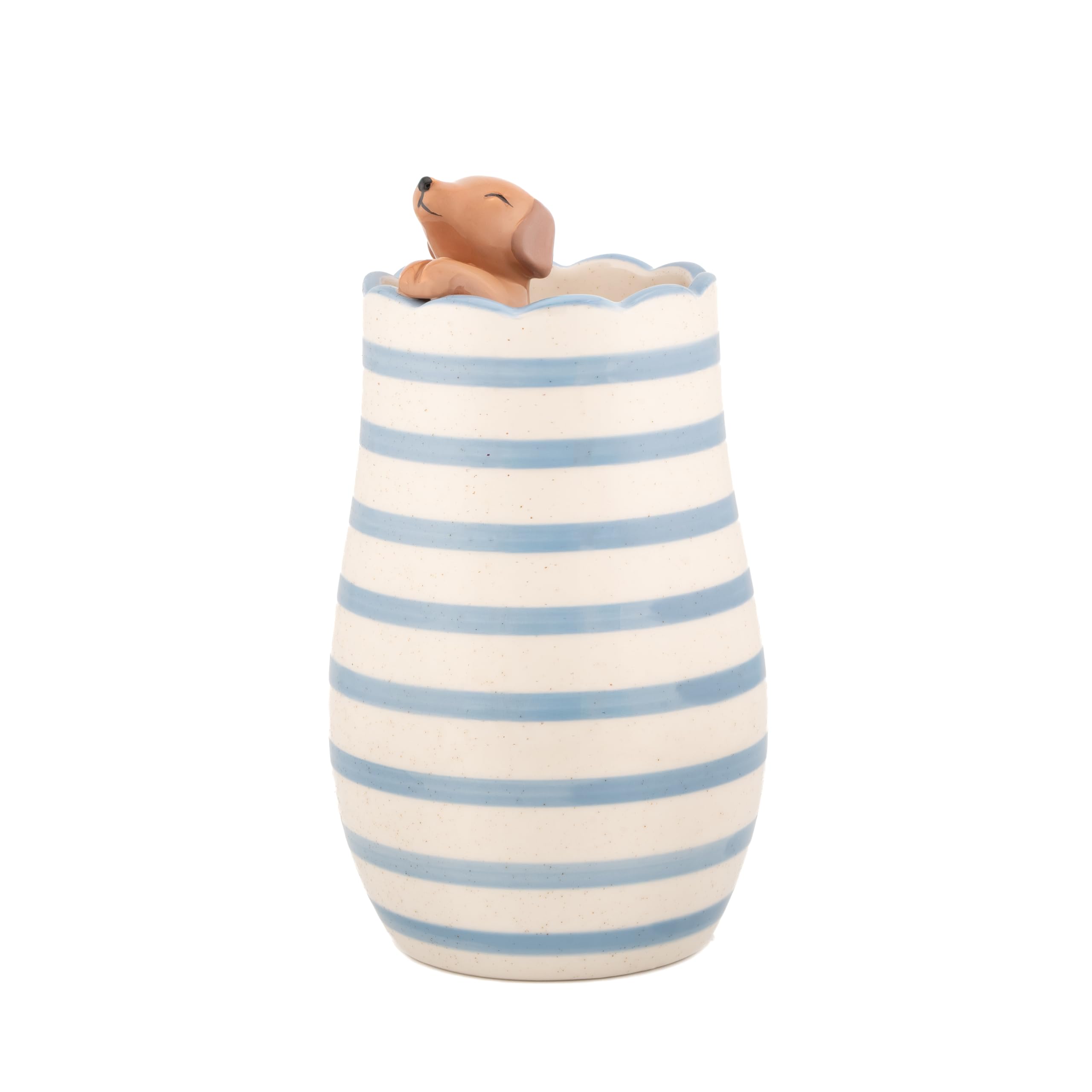 Sass & Belle Blue Peeking Sausage Dog Vase