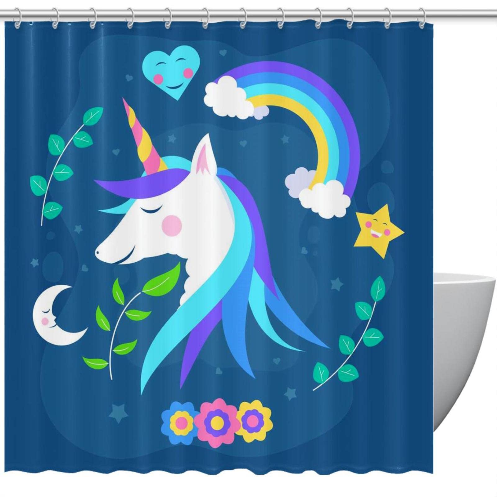 Rideau de douche licorne pour transformer la salle de bain des enfants