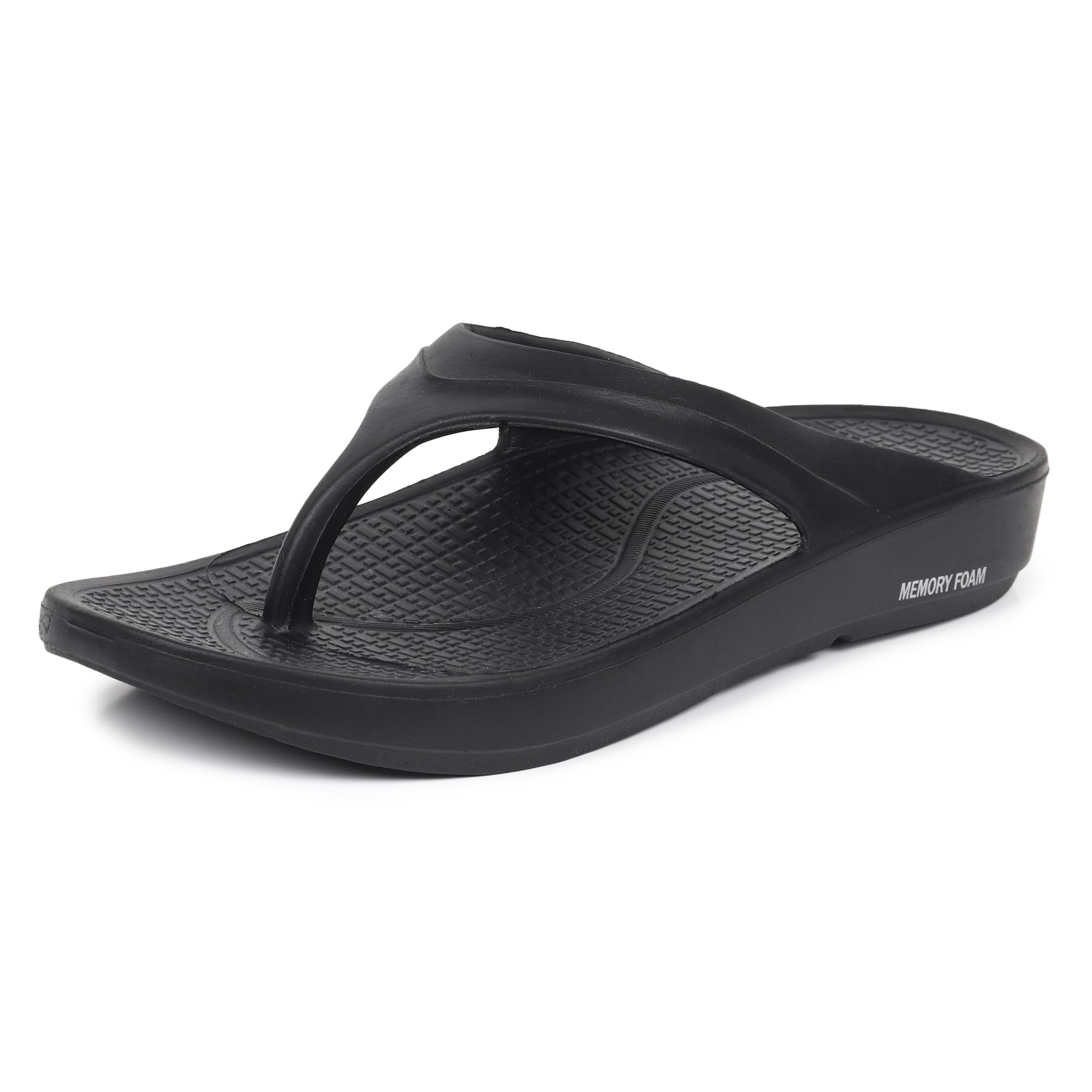 Black Solid Slip-On Casual Slippers for Women-image-34